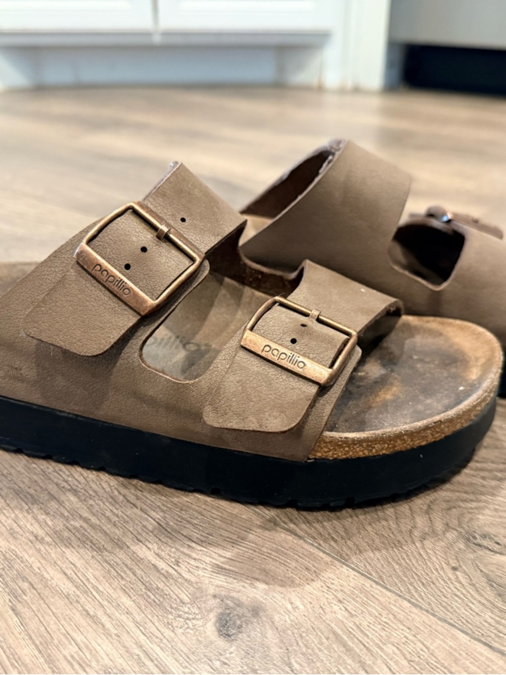 Papillio by Birkenstock Women’s Brown Cork Footbed Slide Sandals